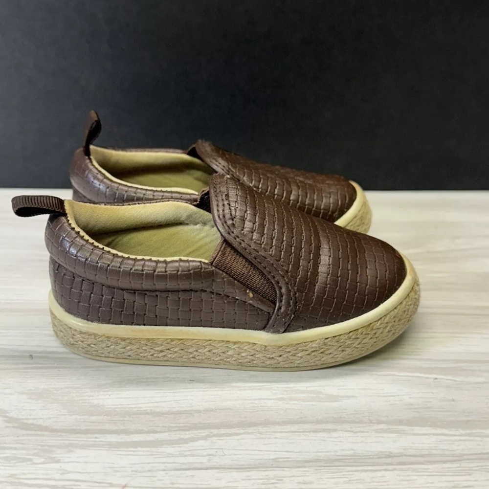Koala Kids Baby Boy Brown Casual Slip on Shoes Infant Size 4 Brown